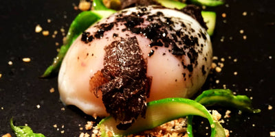 RECIPES - Slow-cooked egg with English Asparagus, hazelnuts crumble and black truffle
